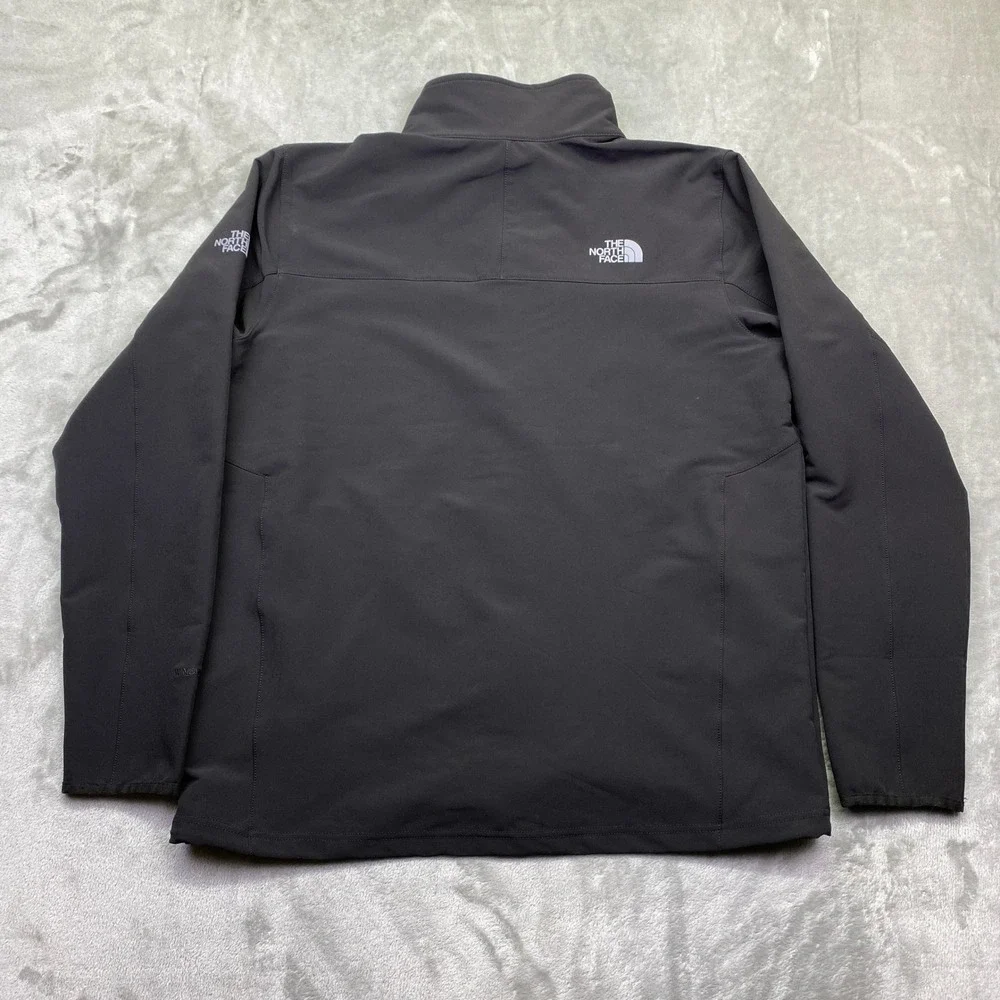 The North‎ Face Tech Stretch Softshell Jacket Black Windwall Mens L Sage Intacct